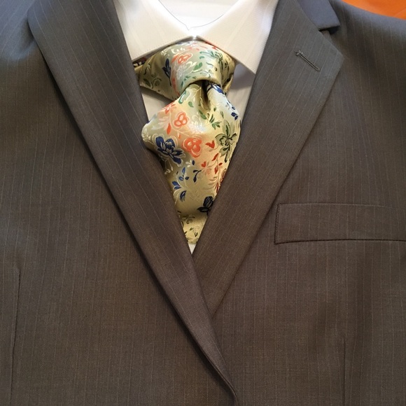 NEW MEN’S 2-PC. 100% WOOL SUIT LOVELY SAGE GREEN - Picture 5 of 8